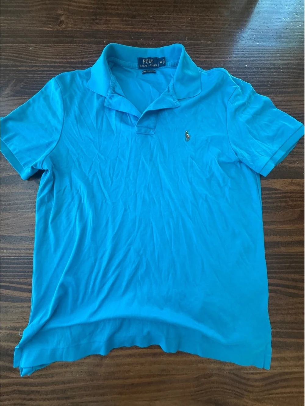 Polo Ralph Lauren Men's Medium Turquoise Pima Soft Touch Polo Shirt